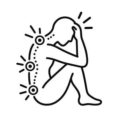 Chronic pain seated figure